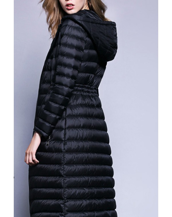 Hooded Zipper Down Coat