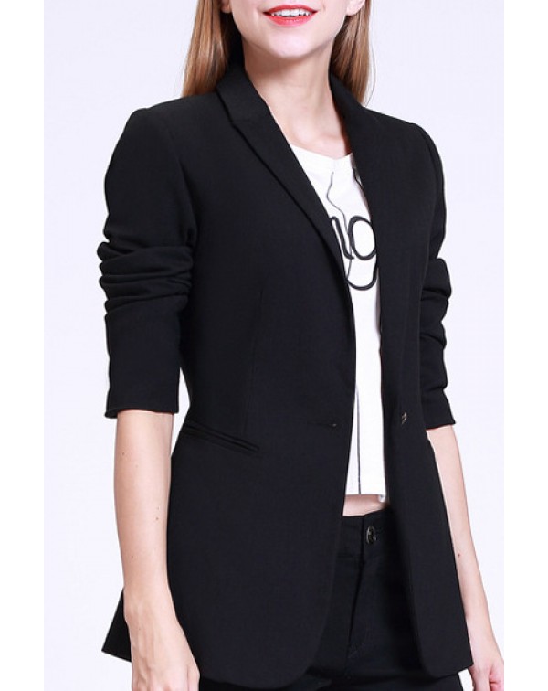 Lapel Collar Casual Blazer