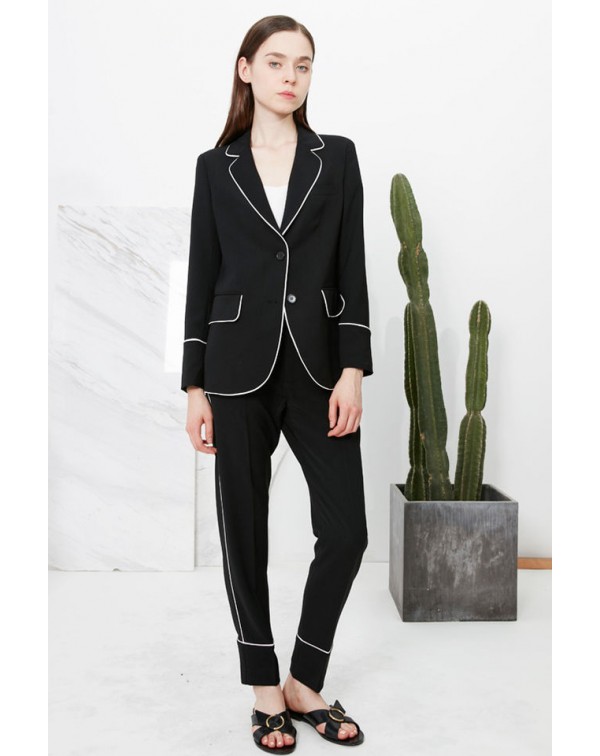 Trim Lapel Blazer