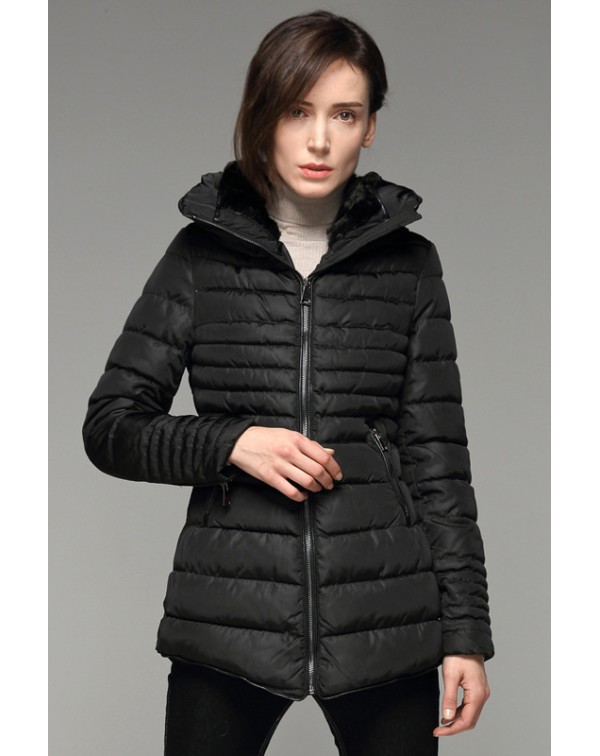 Zipper Quilted Coat