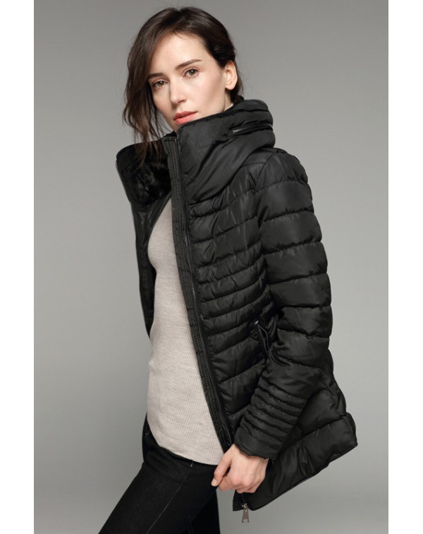 Zipper Quilted Coat