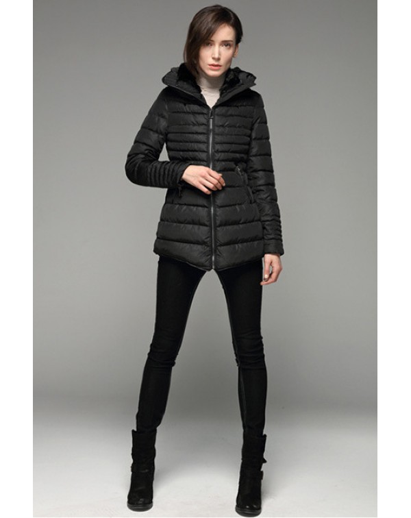 Zipper Quilted Coat