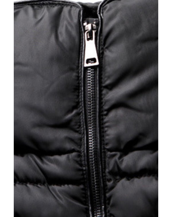 Zipper Quilted Coat