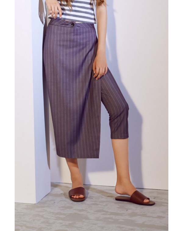 Striped Asymmetrical Culottes