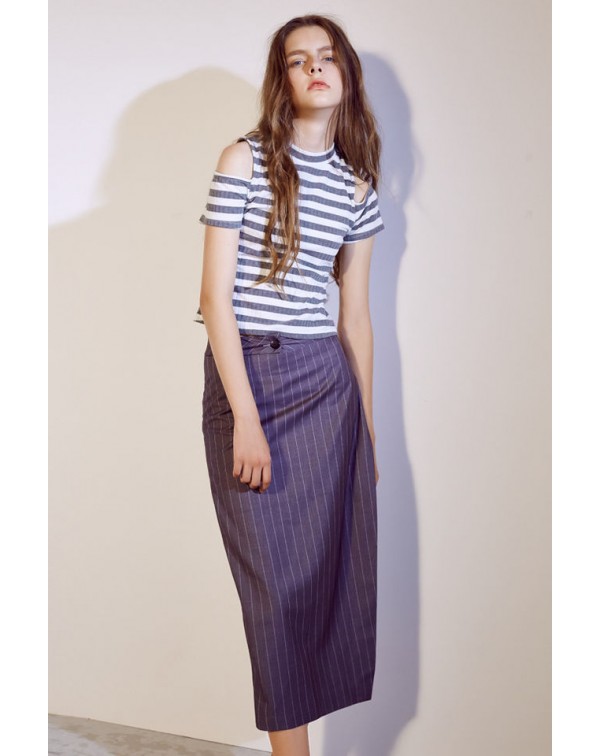 Striped Asymmetrical Culottes