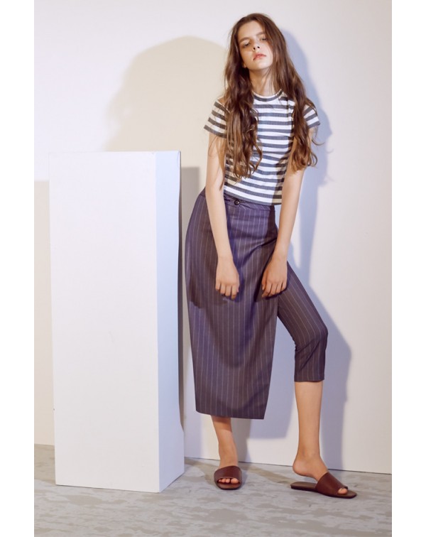 Striped Asymmetrical Culottes