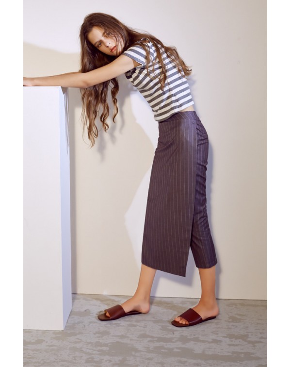 Striped Asymmetrical Culottes