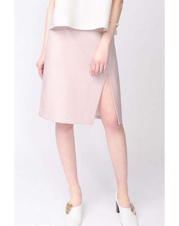 Slit Knee Length Skirt