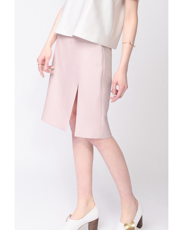 Slit Knee Length Skirt