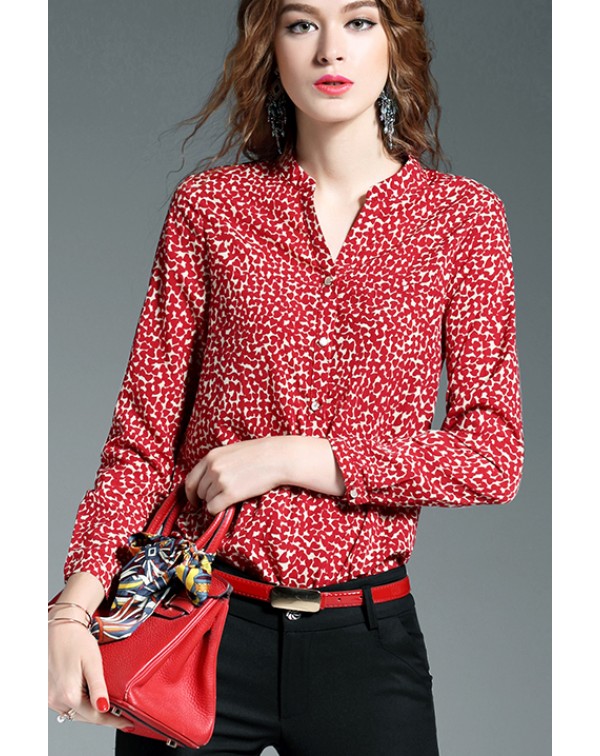 Print Button Down Shirt