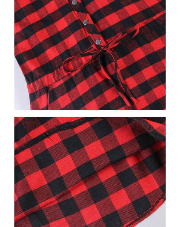 Sash Plaid Shirt