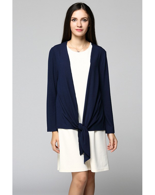 Knit Cardigan with Sleeveless Dress