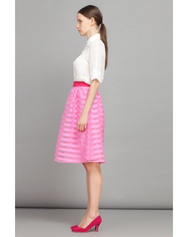 Hot Striped FlaSkirt