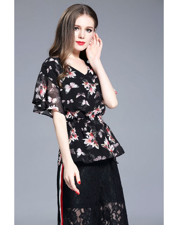 Floral Chiffon Blouse